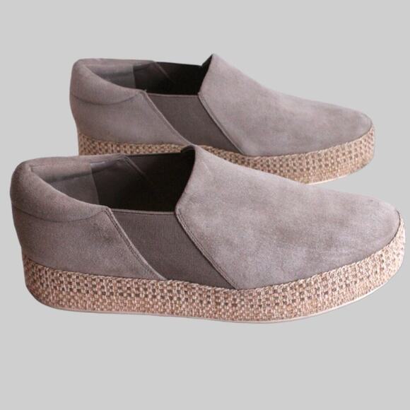 VINCE. Wilden Suede Platform Sneaker in Light Gray Women's Size 9.5 - Picture 5 of 8